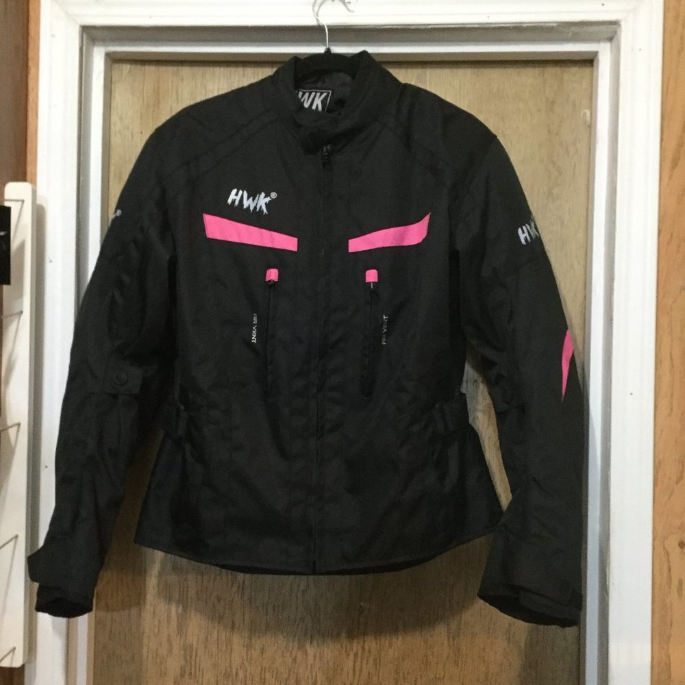 HWK motor sports new without tags ladies size XL black and pink